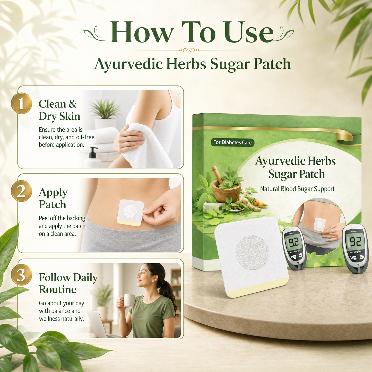 HerbPatch™ - Ayurvedic Herbs Sugar Patch