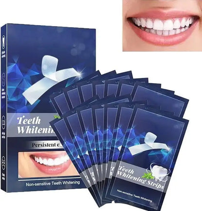 Teeth Whitening Strips Kit | Portable Dental Whitening Strips | Reduced Sensitivity White Strips for Home Use