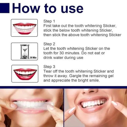 Teeth Whitening Strips Kit | Portable Dental Whitening Strips | Reduced Sensitivity White Strips for Home Use
