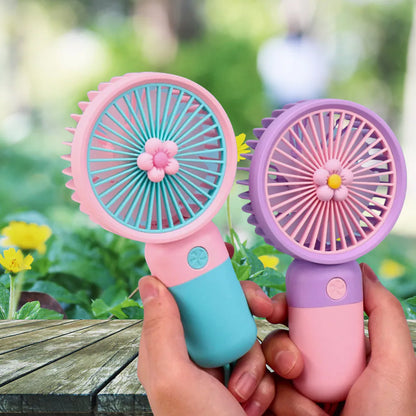 Mini Handheld Portable Fan – USB Rechargeable Lightweight Personal Cooling Fan