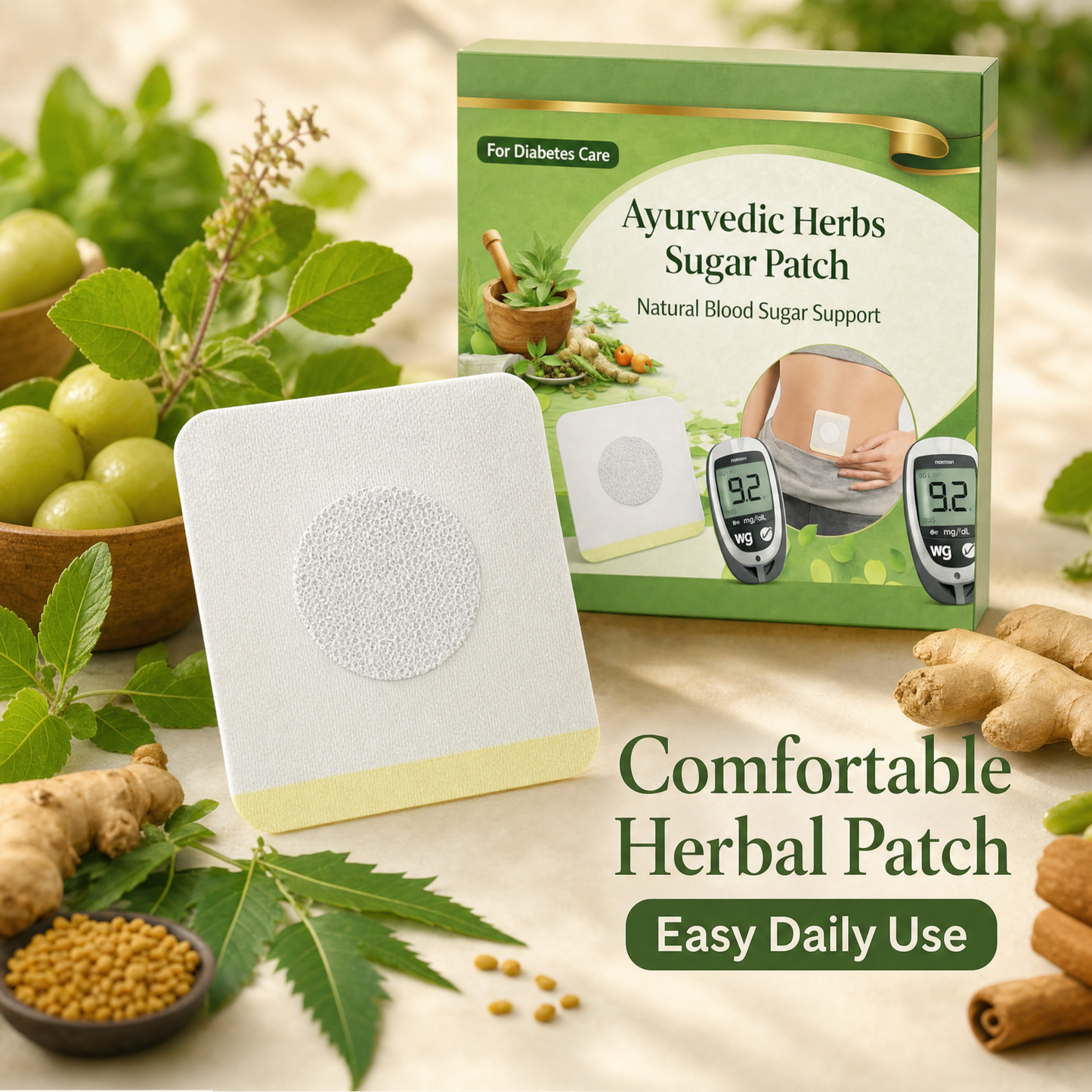 HerbPatch™ - Ayurvedic Herbs Sugar Patch