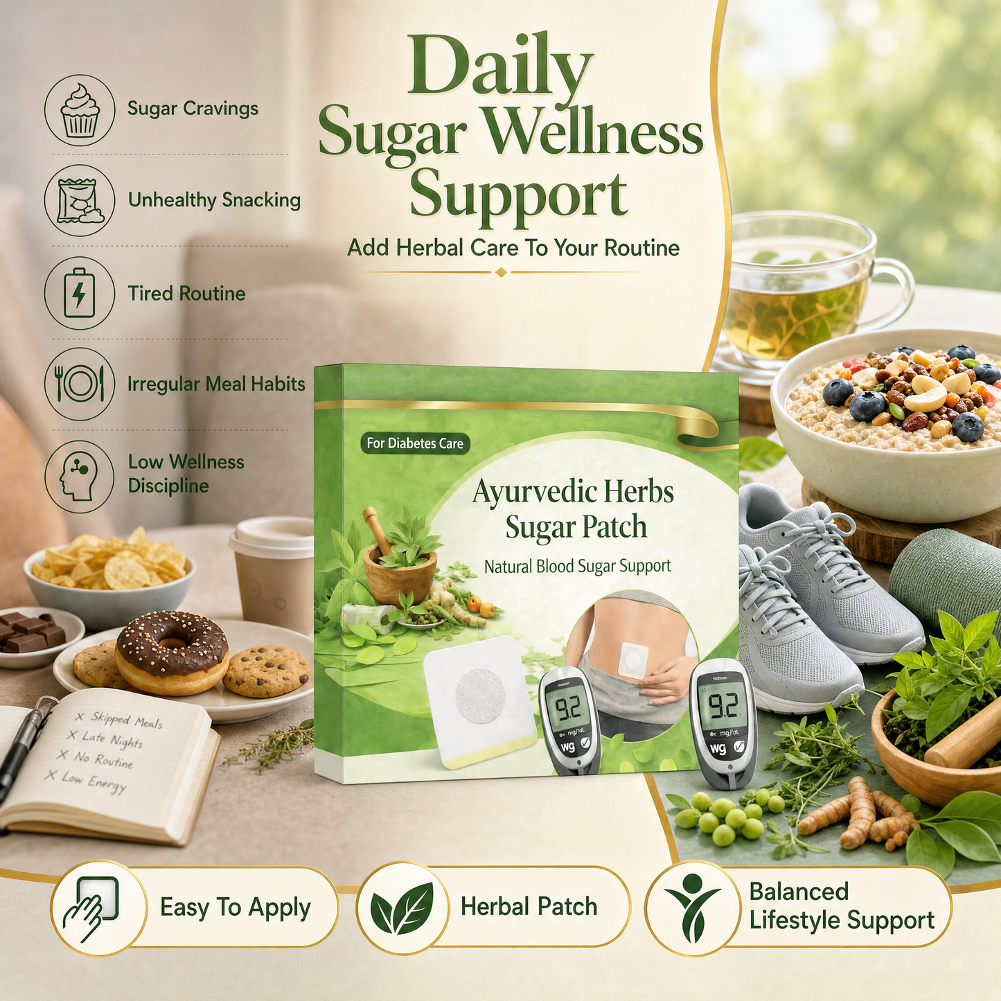 HerbPatch™ - Ayurvedic Herbs Sugar Patch